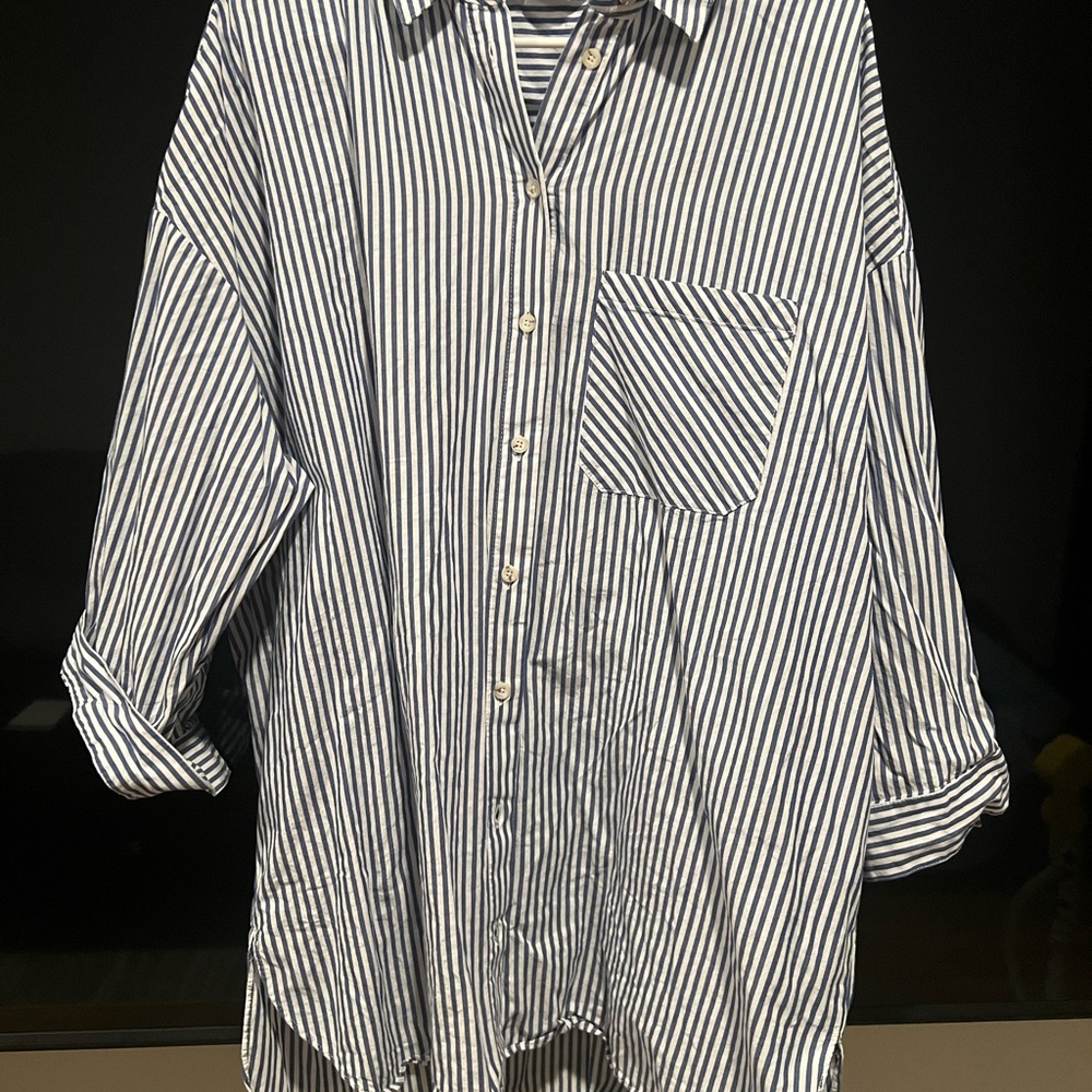 Classic Striped Zara Button up Women’s Shirt